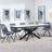 Sutton White Ceramic Extending Dining Set - Boden Grey Fabric Swivel Dining Chair-6