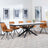 Sutton White Ceramic Extending Dining Set - Boden Orange Fabric Swivel Dining Chair-4