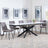 Sutton White Ceramic Extending Dining Set - Corona Camel Fabric Dining Chair-5