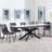 Sutton White Ceramic Extending Dining Set - Corona Grey Fabric Dining Chair-9