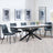 Sutton White Ceramic Extending Dining Set - Corona Light Grey Fabric Dining Chair-7