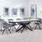 Sutton White Ceramic Extending Dining Set - Ion Dark Grey Velvet Fabric Swivel Dining Chair-4