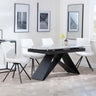 Westin Grey Ceramic Extending Dining Set - Boden Cream Fabric Swivel Dining Chair-3