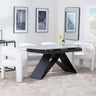 Westin Grey Ceramic Extending Dining Set - Kiefer Cream Boucle Fabric Dining Chair
