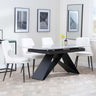 Westin Grey Ceramic Extending Dining Set - Peyton Cream Fabric Dining Chair-4