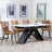 Westin White Ceramic Extending Dining Set - Corona Brown Fabric Dining Chair-8