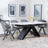 Westin White Ceramic Extending Dining Set - Ion Dark Grey Velvet Fabric Swivel Dining Chair-4