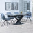 Arctic Black Ceramic Swivel Top Extending Dining Set - Boden Dark Grey Fabric Swivel Dining Chair-2
