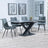 Arctic Black Ceramic Swivel Top Extending Dining Set - Corona Light Grey Fabric Dining Chair-7