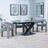 Arctic Black Ceramic Swivel Top Extending Dining Set - Kiefer Grey Boucle Fabric Dining Chair-2