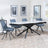 Apollo White Ceramic Extending Dining Set - Boden Dark Grey Fabric Swivel Dining Chair-3
