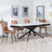 Apollo White Ceramic Extending Dining Set - Corona Brown Fabric Dining Chair-8