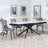 Apollo White Ceramic Extending Dining Set - Corona Camel Fabric Dining Chair-5
