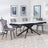 Apollo White Ceramic Extending Dining Set - Corona Camel Fabric Dining Chair-5