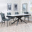Apollo White Ceramic Extending Dining Set - Corona Light Grey Fabric Dining Chair-7