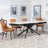 Apollo White Ceramic Extending Dining Set - Darwin Orange Fabric Dining Chair-4