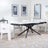 Apollo White Ceramic Extending Dining Set - Kiefer Cream Boucle Fabric Dining Chair