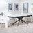 Apollo White Ceramic Extending Dining Set - Kiefer Cream Boucle Fabric Dining Chair