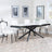 Apollo White Ceramic Extending Dining Set - Peyton Cream Fabric Dining Chair-4