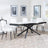 Apollo White Ceramic Extending Dining Set - Peyton Cream Fabric Dining Chair-4