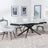 Apollo Grey Ceramic Extending Dining Set - Ace Beige Fabric Swivel Dining Chair-3