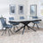 Apollo Grey Ceramic Extending Dining Set - Boden Dark Grey Fabric Swivel Dining Chair-2