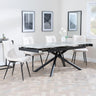 Apollo Grey Ceramic Extending Dining Set - Corona Beige Fabric Dining Chair-4