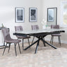 Apollo Grey Ceramic Extending Dining Set - Corona Camel Fabric Dining Chair-5