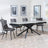 Apollo Grey Ceramic Extending Dining Set - Corona Grey Fabric Dining Chair-9