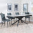 Apollo Grey Ceramic Extending Dining Set - Corona Light Grey Fabric Dining Chair-7