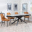 Apollo Grey Ceramic Extending Dining Set - Darwin Orange Fabric Dining Chair-4