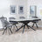 Apollo Grey Ceramic Extending Dining Set - Ion Dark Grey Velvet Fabric Swivel Dining Chair-4