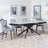 Apollo Grey Ceramic Extending Dining Set - Peyton Grey Fabric Dining Chair-3