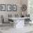 Naples White Marble Dining Set - Bianco Grey Faux Leather Dining Chair-3