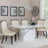 Naples White Marble Dining Set - Carmela Cream Leather Dining Chair-3