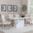 Naples White Marble Dining Set - Knocker Back Champagne Velvet Fabric Dining Chair with Chrome Legs-4