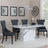 Naples White Marble Dining Set - Mimi Black Leather Dining Chair-3