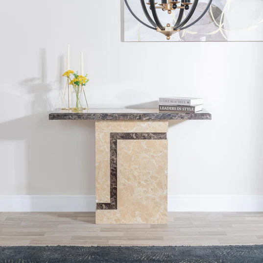 Sicily Cream Marble Console Table