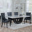 Madrid White Marble Dining Set - Carmela Cream Leather Dining Chair-3