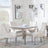 Louis 4 Seater Grey Marble and Chrome Square Dining Set - 4 Lion Knocker Back Champagne Velvet Fabric Dining Chair with Chrome Legs-2