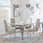 Louis 4 Seater Grey Marble and Chrome Square Dining Set - 4 Roma Beige Faux Leather Dining Chair-2