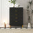 Clearance - Ridged Black and Gold 5 Drawer Chest-3