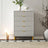 Clearance - Ridged Grey and Gold 5 Drawer Chest-3