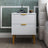 Ridged White and Gold 2 Drawer Bedside Table