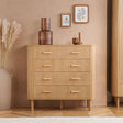 Axel Oak Fluted 2+3 Drawer Curved Chest
