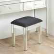 Valencia Mirrored Padded Dressing Stool