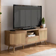 Noah Oak and Rattan Curved 150cm TV Unit