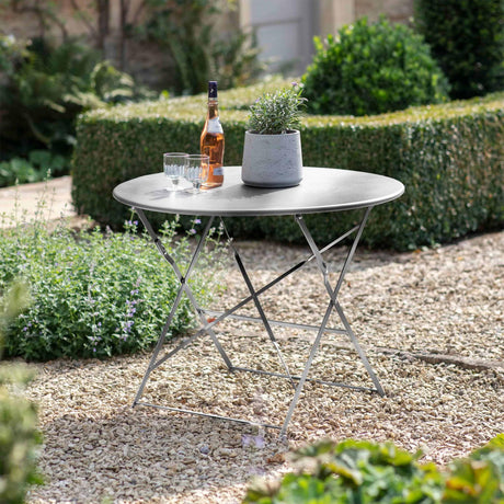 Rive Outdoor Droite Bistro Table Large Silver