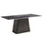Telma 6 Seater Dark Grey and Black Marble Dining Table - Sizes Available