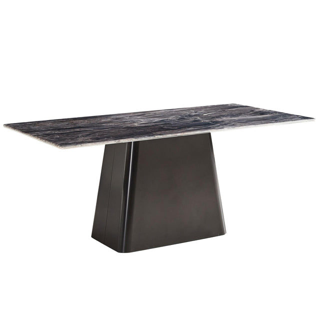 Telma 6 Seater Dark Grey and Black Marble Dining Table - Sizes Available